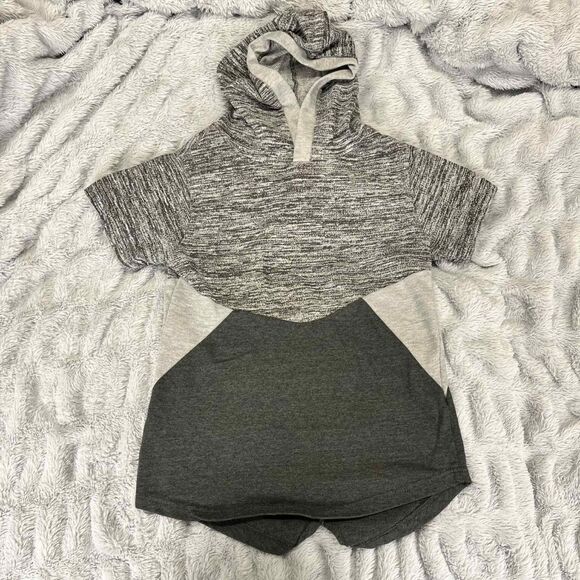 Encrypted Other - Encrypted Supply Co Hoodie Boys L 14-16 Gray Short Sleeve Colorblock Shirt